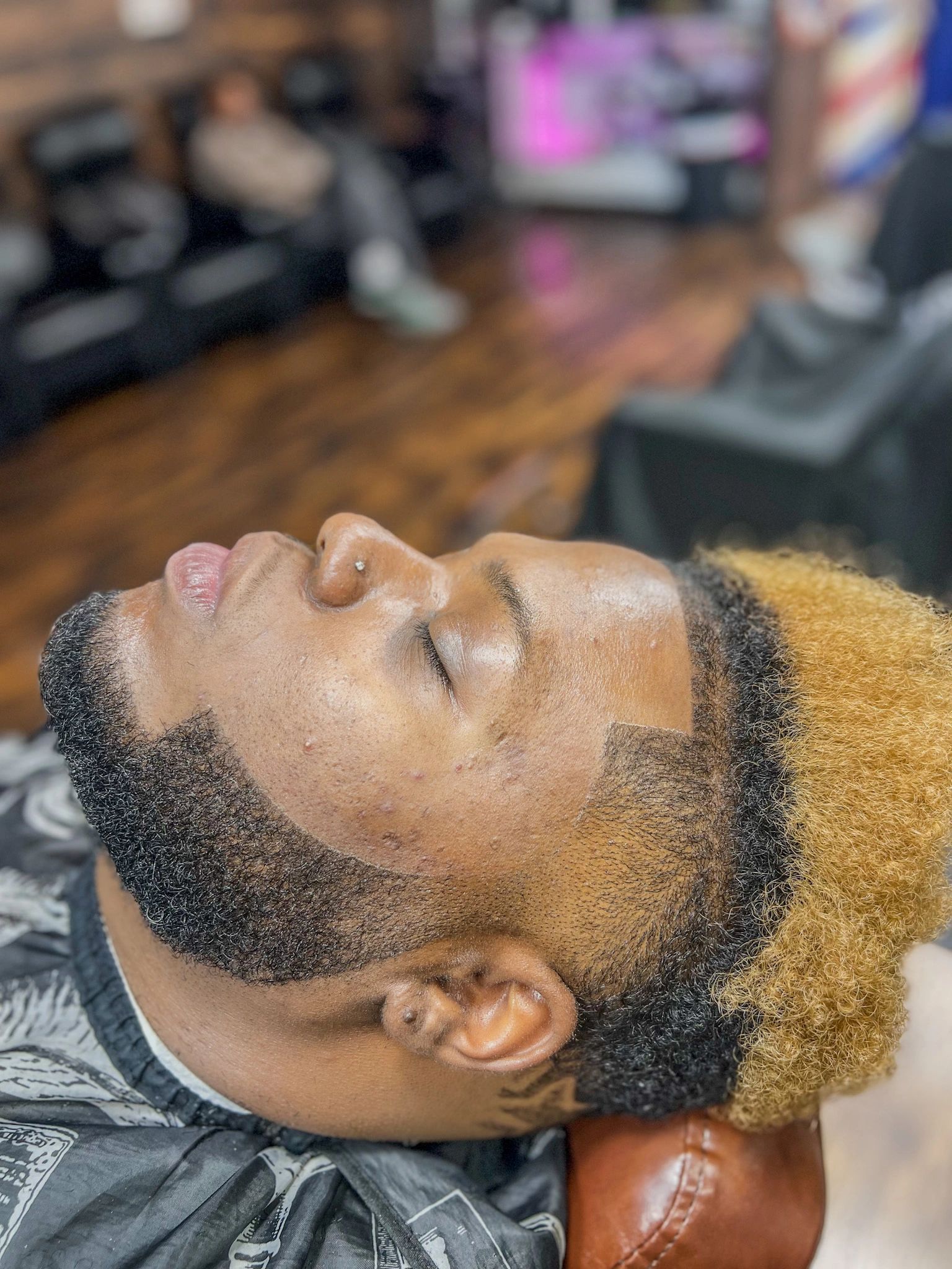 Blonde beard with fade